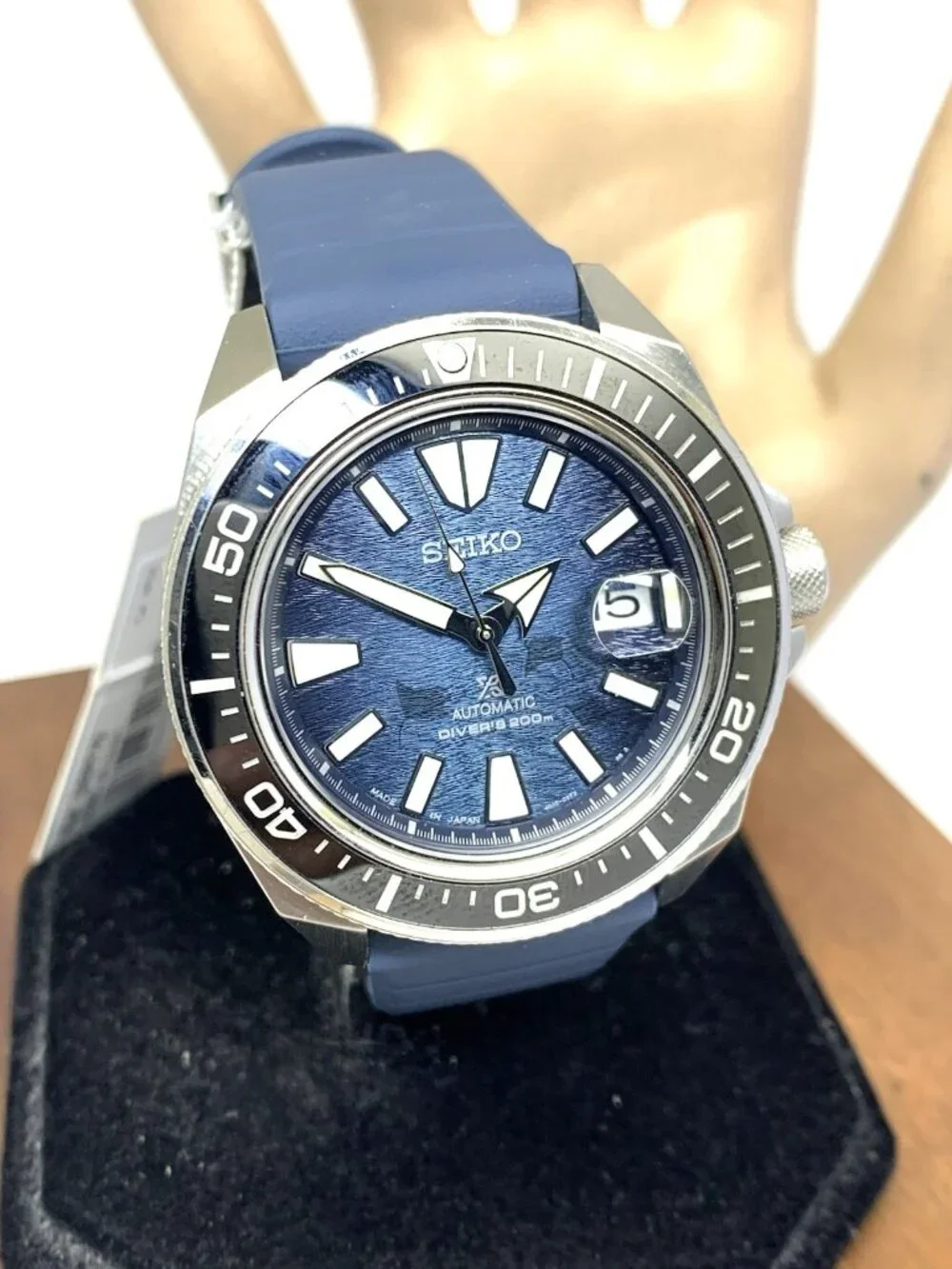 Seiko Prospex King Samurai Men's Watch SRPF79 Automatic Blue Dial Rubber 44mm